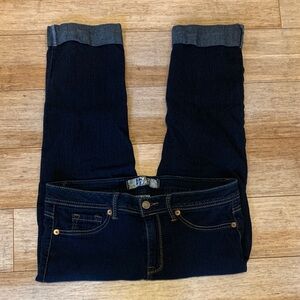 17/21 Exclusive Denim Dark Blue Cropped Jeans